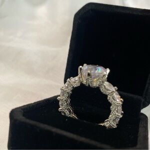 Luxurious Vintage Style Exaggerated Zirconia Ring Size 10